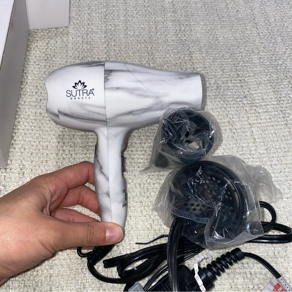 SUTRA Beauty Marble Travel Size Blow Dryer 1000 Watt 2 Speed Lightweight